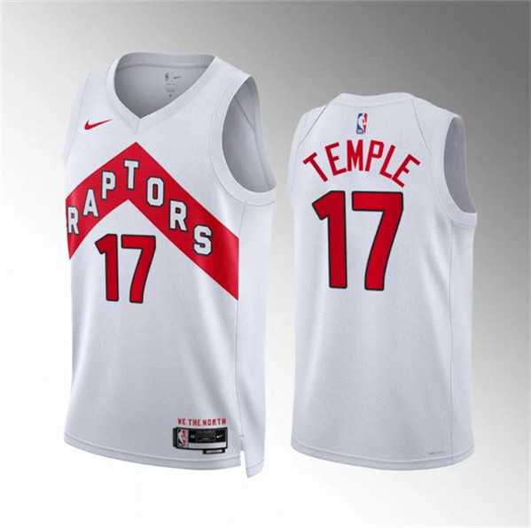 Mens Toronto Raptors #17 Garrett Temple White Association Edition Stitched Basketball Jersey Dzhi->->NBA Jersey